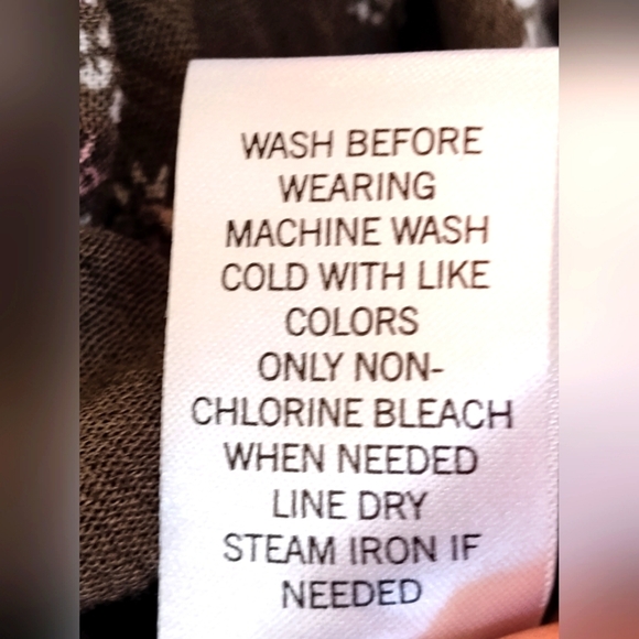 So Women's Maxi Dark Olive Floral Sundress | Size Medium - Picture 5 of 7